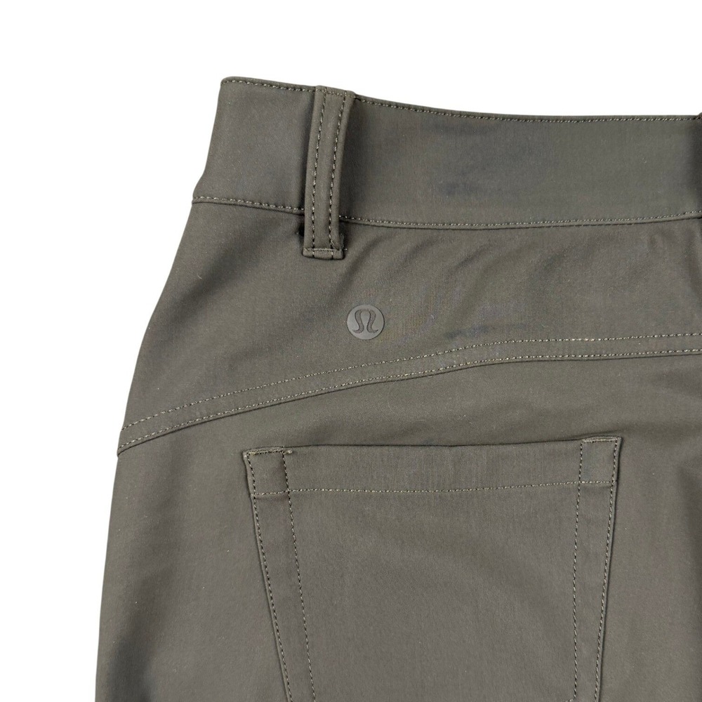 Lululemon City Sleek 5 Pocket 7/8 Pant Warpstreme Dark Olive Green Size 30